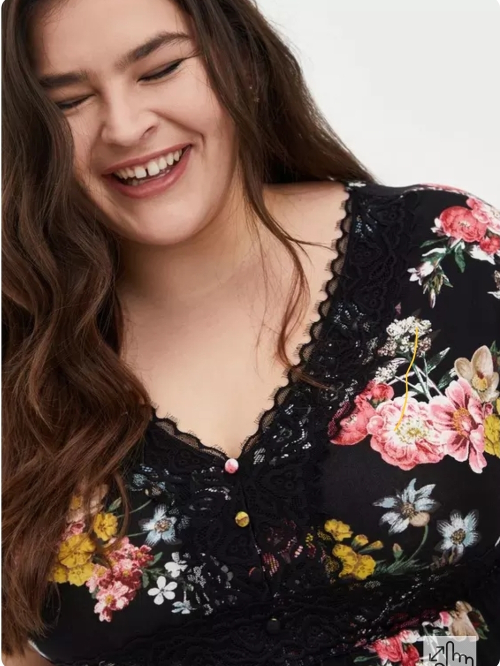 Torrid Babydoll Super Soft Lace Trim Top 2X - Picture 4 of 9